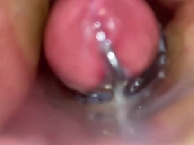 Flashlight cumshot compilation