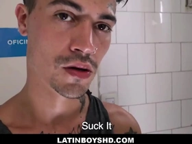 Amateur tattooed latin boy cruising bathroom threesome for cash pov - jonathan, kendro