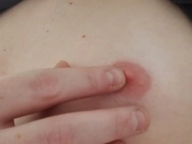 Sissy playing with nipples