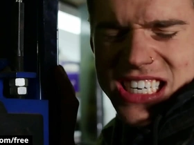 Cute twink lev ivankov rides his muscular boss ryan bones dick until he cums all over him - bromo