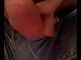 Jeans and horny cock