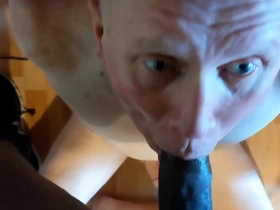 Hard bbc face fuck and cum