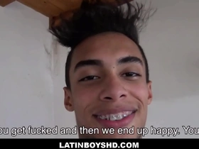 Latin boy with braces threesome with straight guys for cash pov  - andy, nicolas, matias